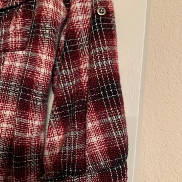 Maurices Large Roll-Tab Sleeve Button Up Shirt - Picture 13 of 13